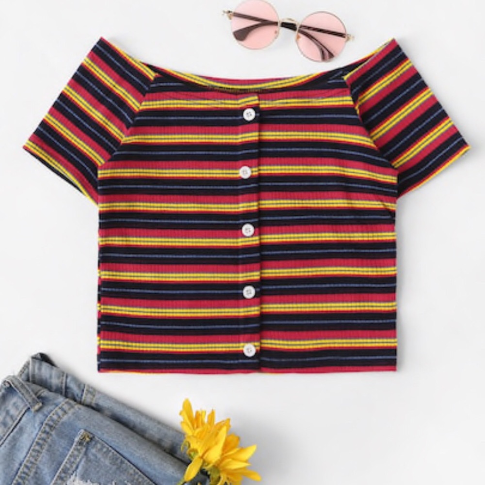 Striped Crop Top